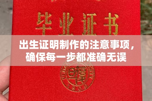 江干出生证明制作的注意事项，确保每一步都准确无误